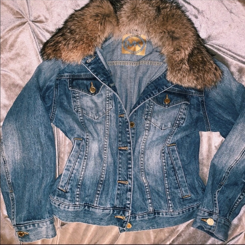 Michael Kors fur denim Jacket